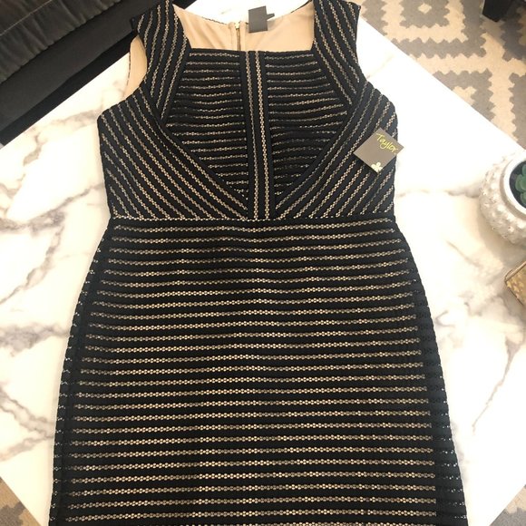 Amazing Black and Nude Dress- So Unique!! NWT - Picture 1 of 10